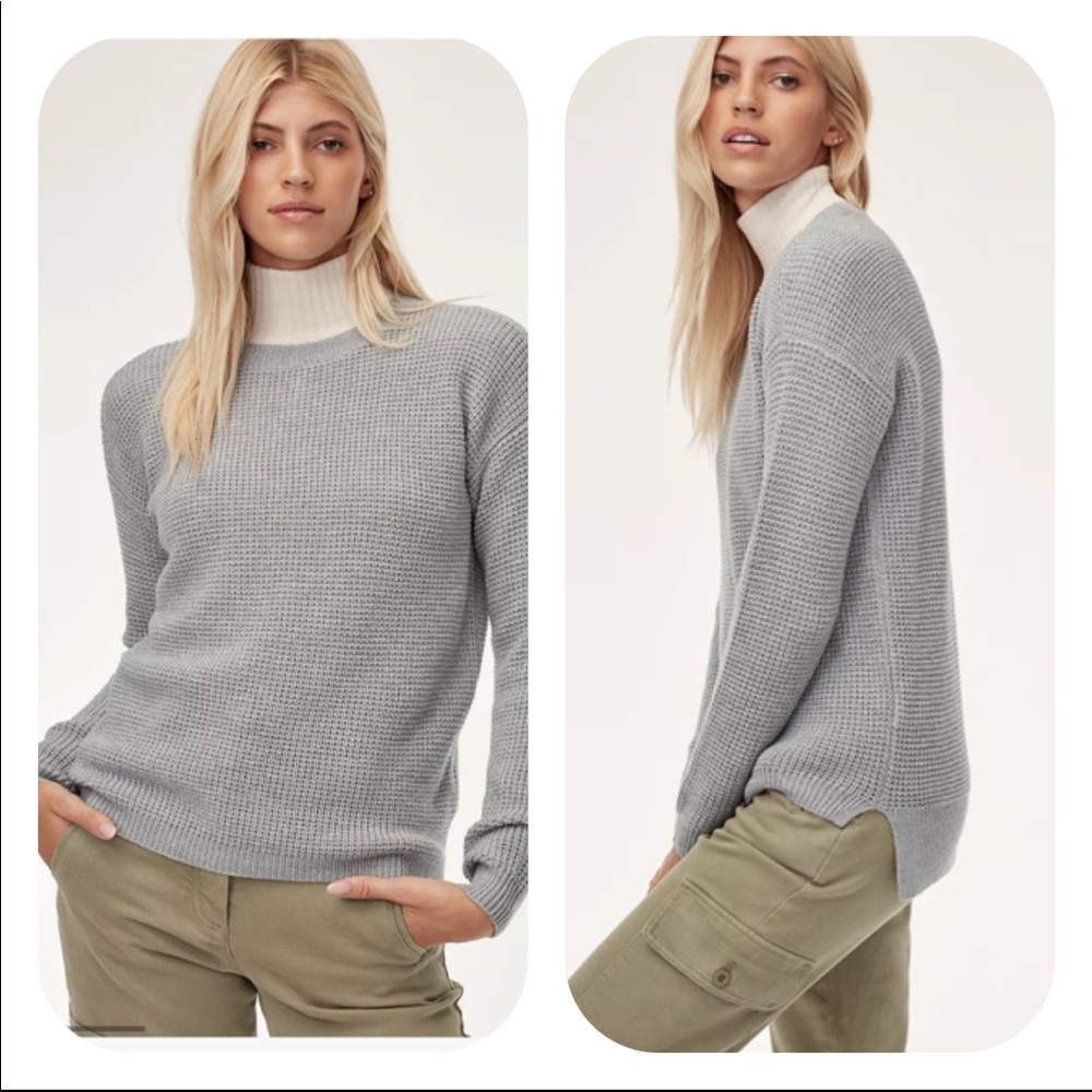 Aritzia Wilfred Free Isabelli Gray Sweater